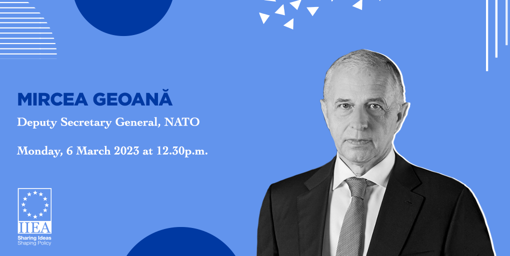 A Conversation with Mircea Geoană, Deputy Secretary General, NATO, event Graphic. 