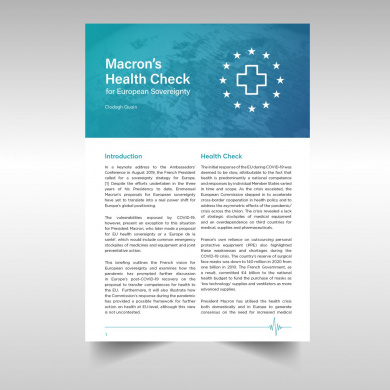 Macron’s Health Check for European Sovereignty