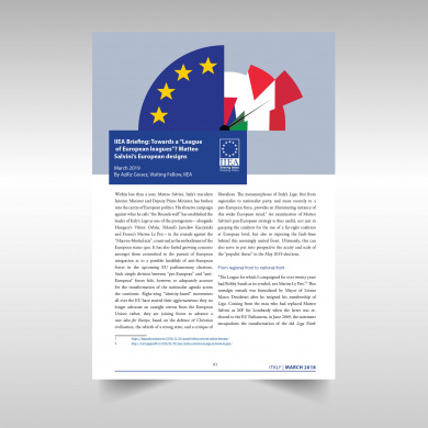 Towards a “League of European leagues”? Matteo Salvini’s European designs