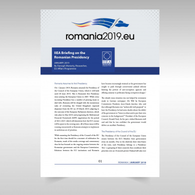 IIEA Briefing on the Romanian Presidency
