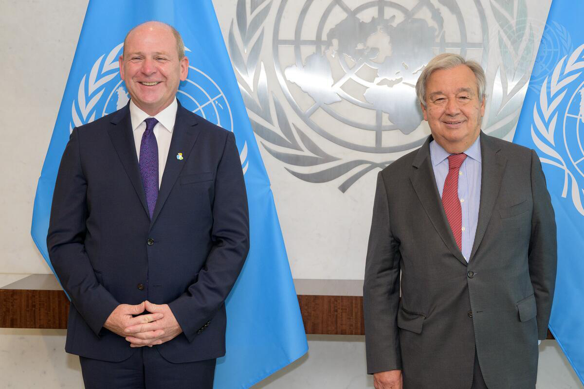 Amb Fergal Mythen & UN Secretary General, Antonio Guterres